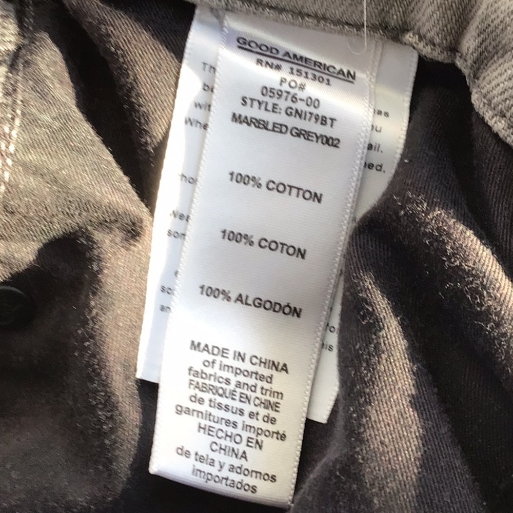 GOOD AMERICAN 
Good 90s marbled grey relaxed jeans size 8/29 NWT - Picture 8 of 11